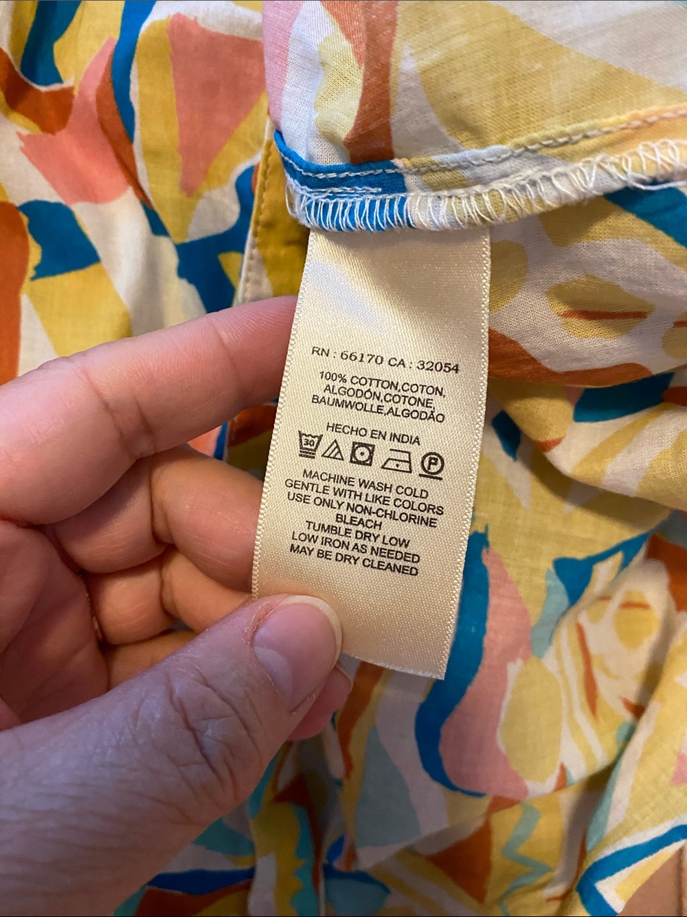 Anthropologie Danielle Kroll Printed Button-Up Top Sleeveless Blouse M - Picture 12 of 14